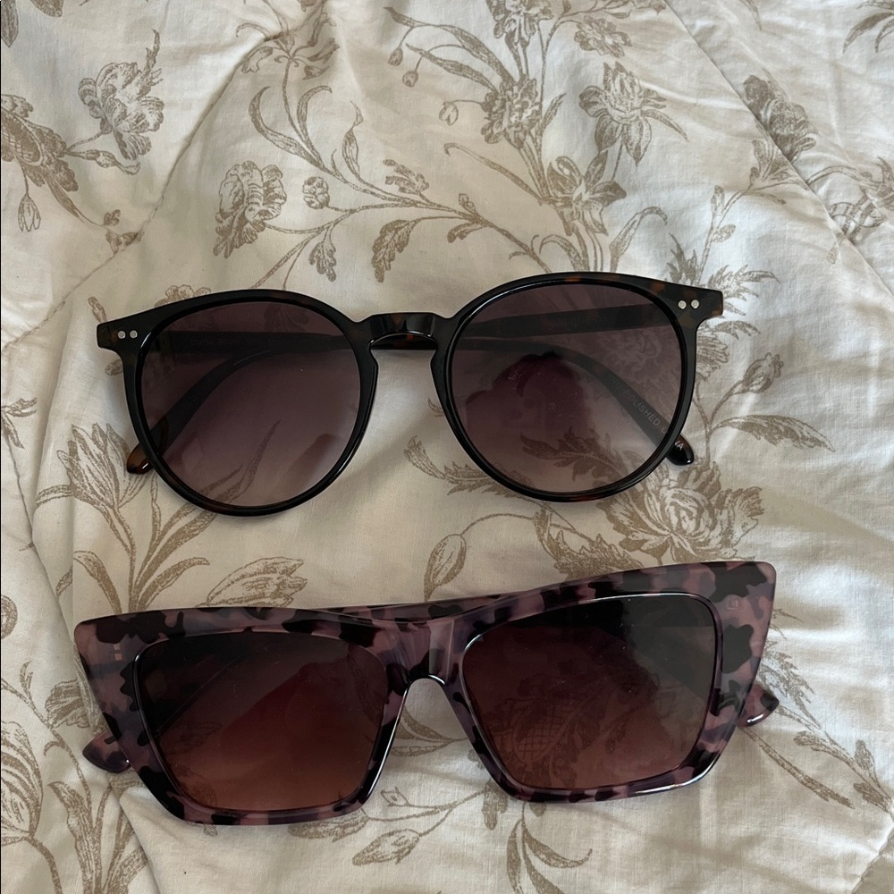 Stylish Black and Pink Sunglasses Set
